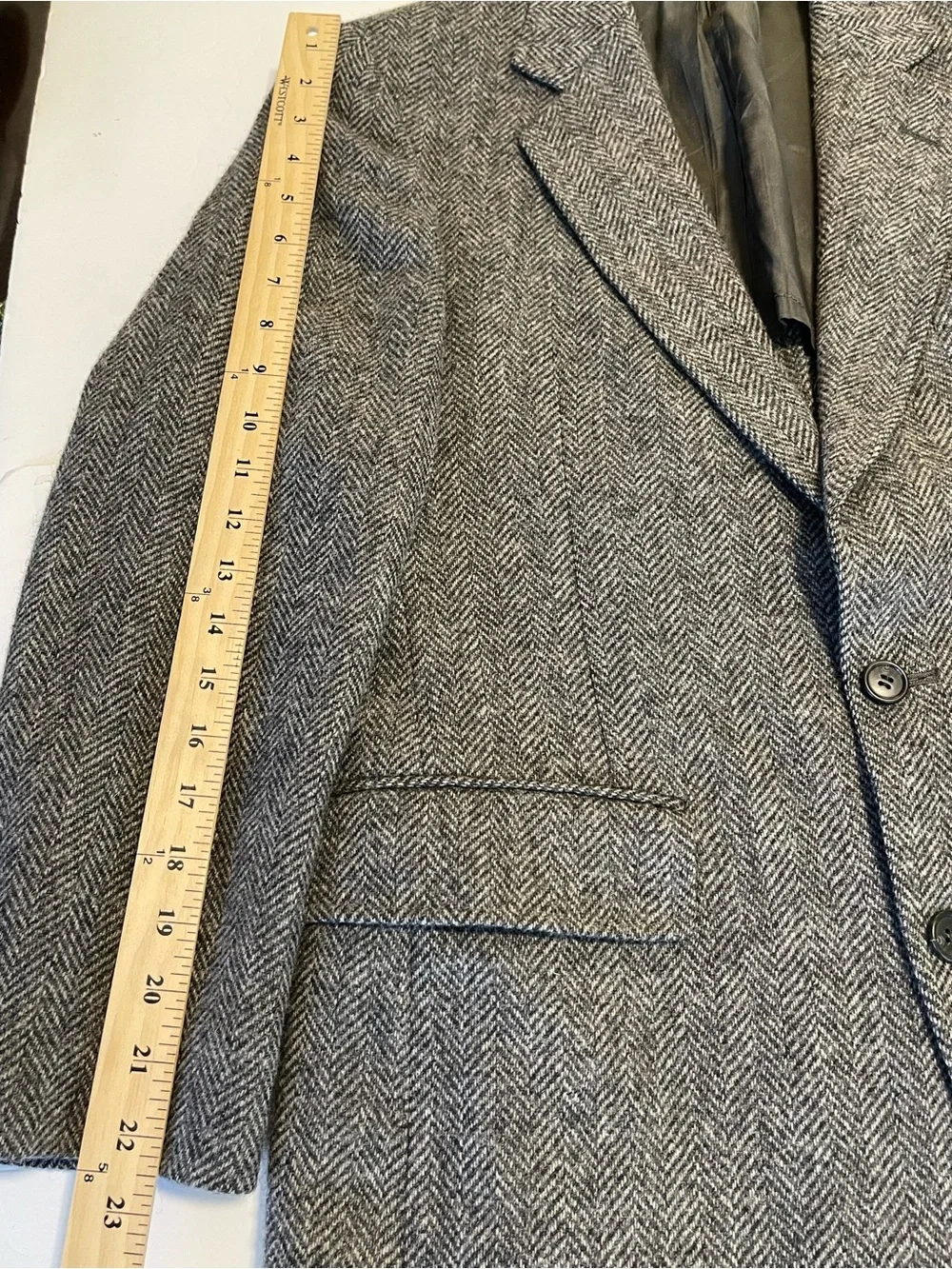 Ira Michael Jacket Blazer Sports Coat Tweed 40R Wool Made In USA Gray Classic